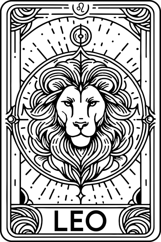 Embroidered Leo Tarot Hoodie