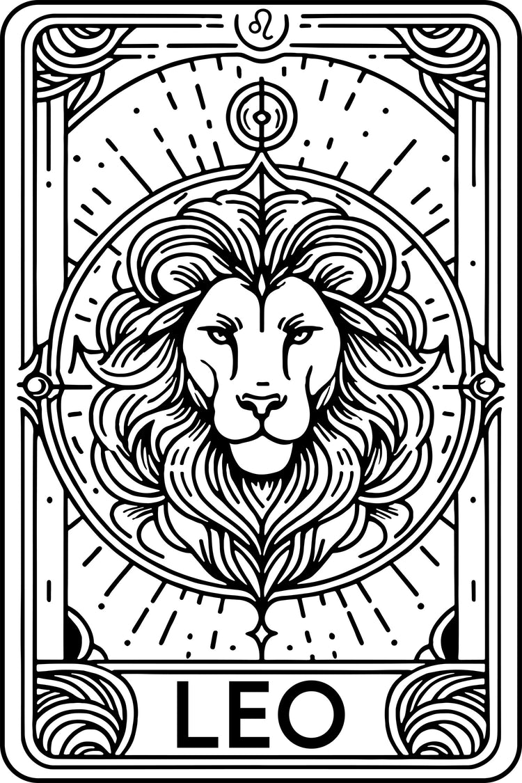 Embroidered Leo Tarot Hoodie