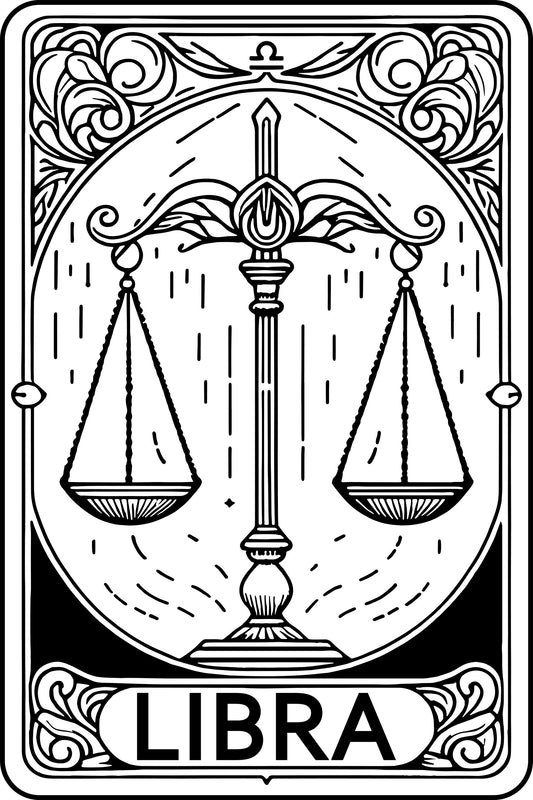 Embroidered Libra oversized hoodie