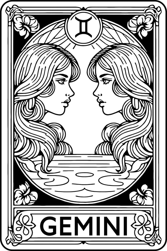 Gemini  Embroidered Tarot Hoodie