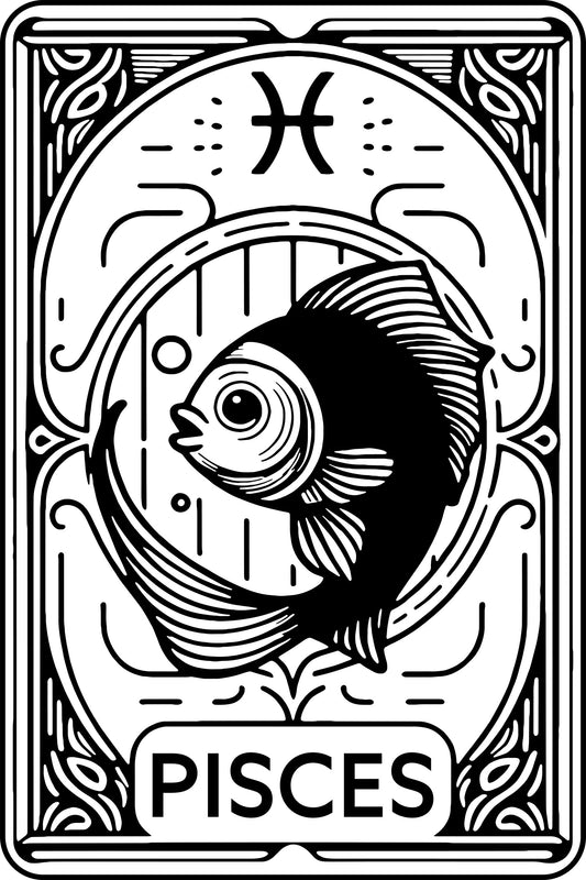 Embroidered Pisces Tarot Hoodie