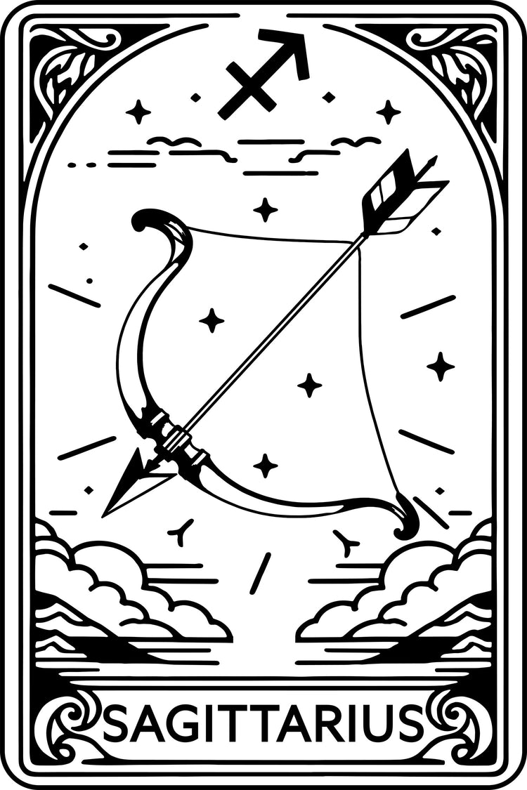 Embroidered Sagittarius Tarot Hoodie